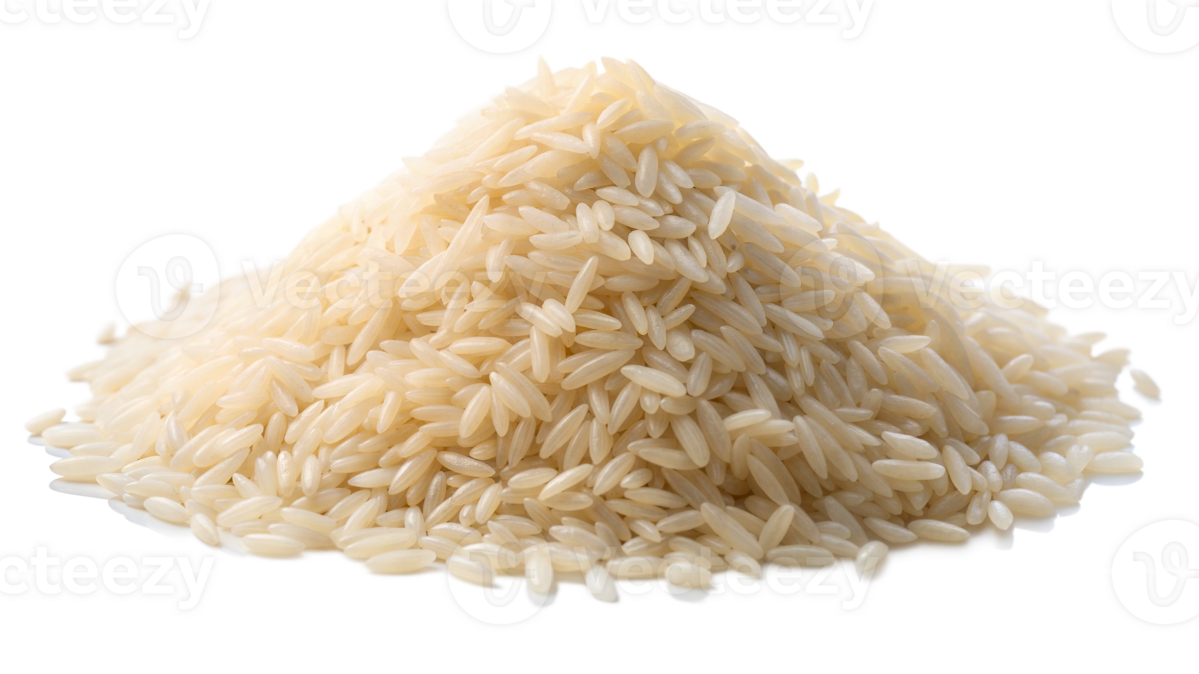 A pile of white rice on a transparent background png
