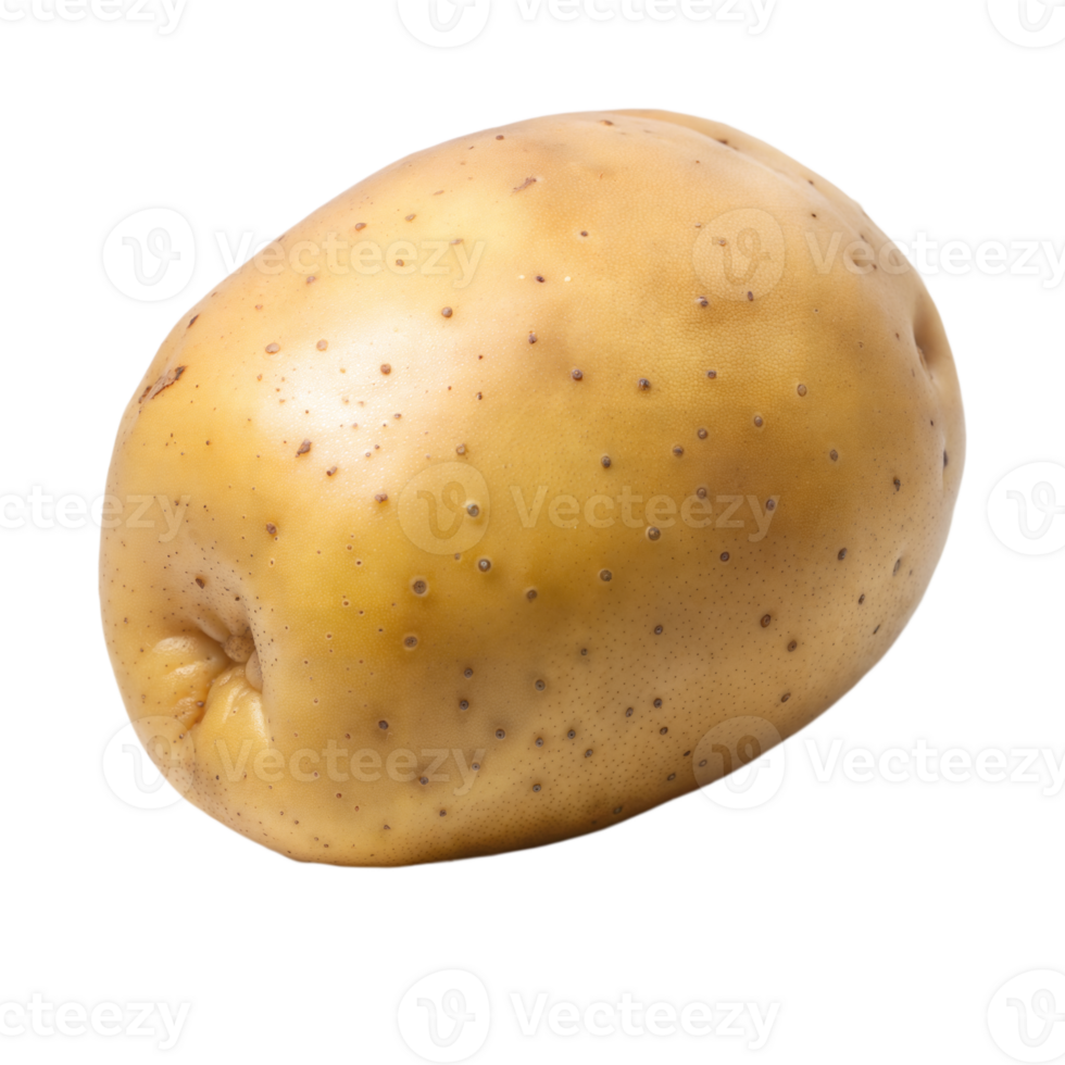 A large, unpeeled potato with a few small holes on its skin png