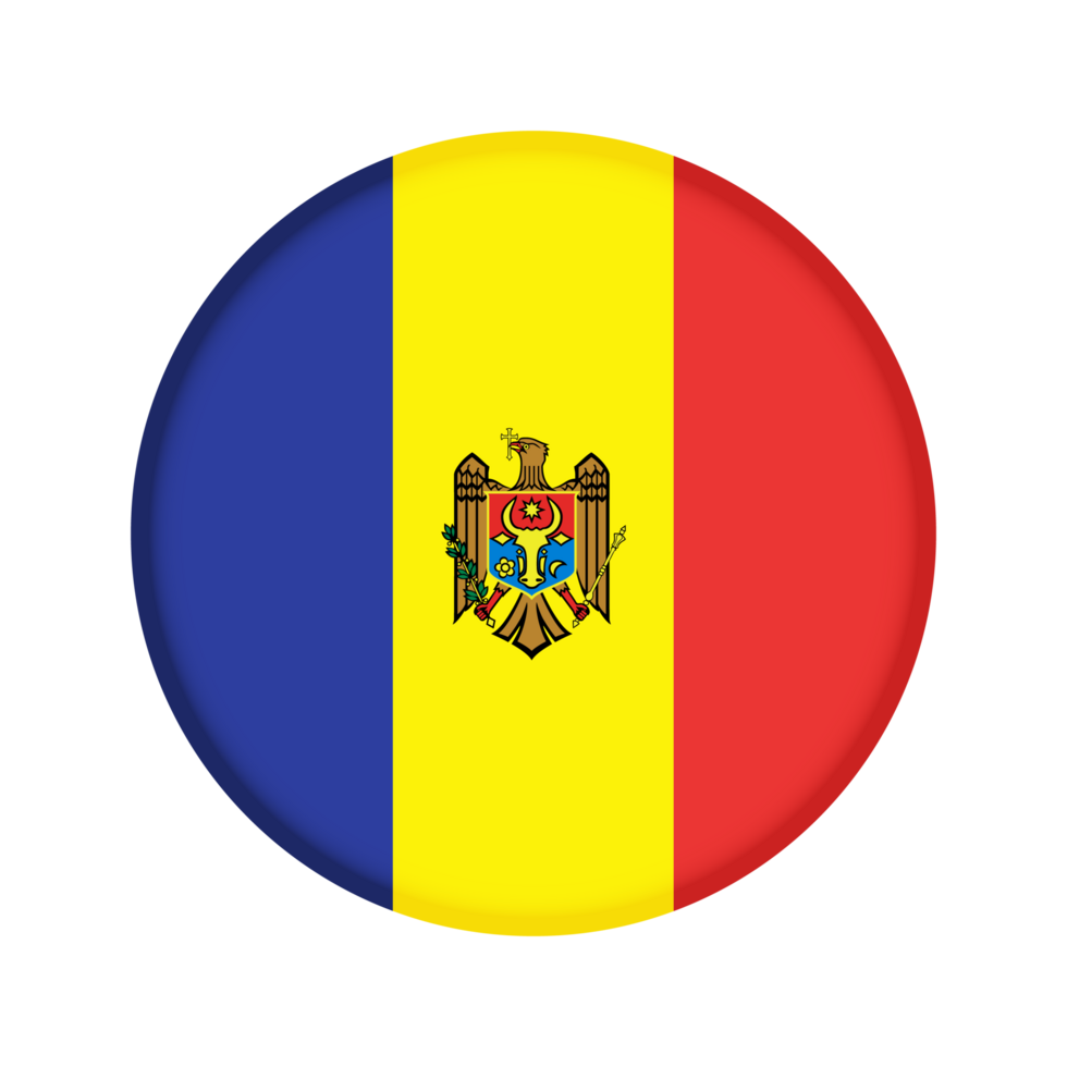 Round flag of Moldova png