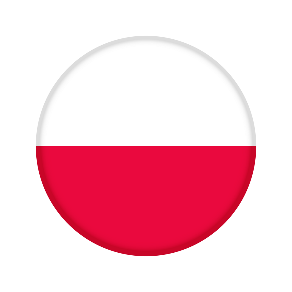 Round flag of Poland png