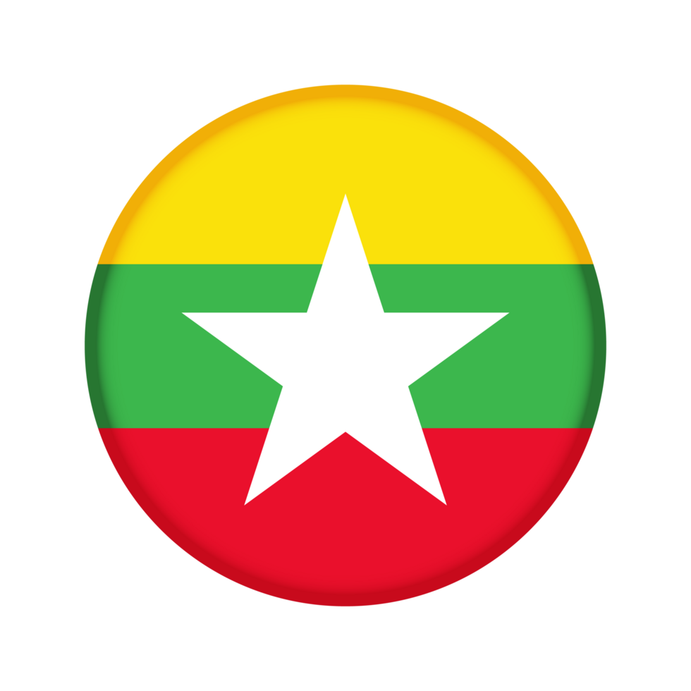 Round flag of Myanmar png