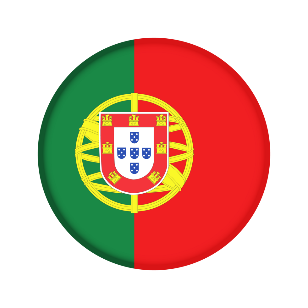 Round flag of Portugal png