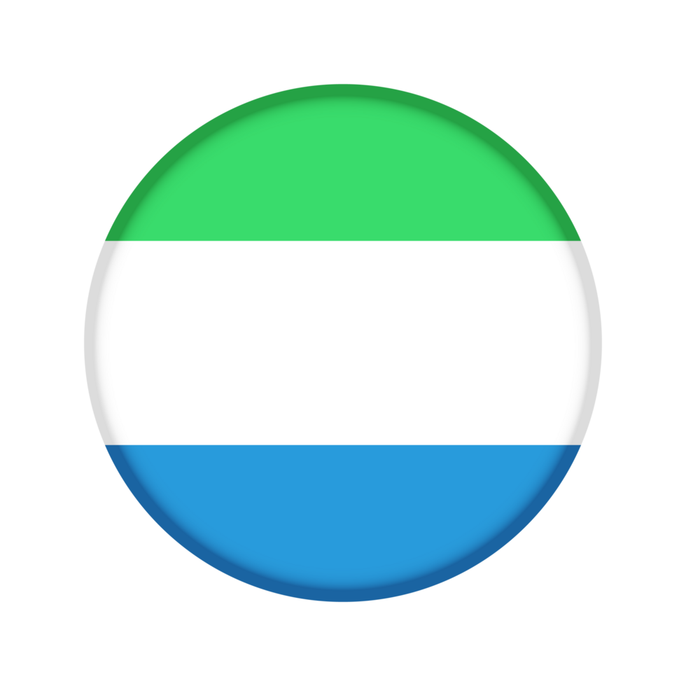Round flag of Sierra Leone png