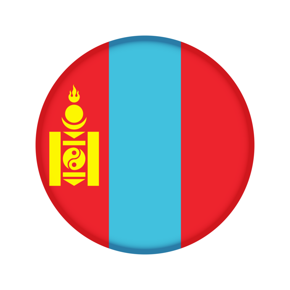 Round flag of Mongolia png