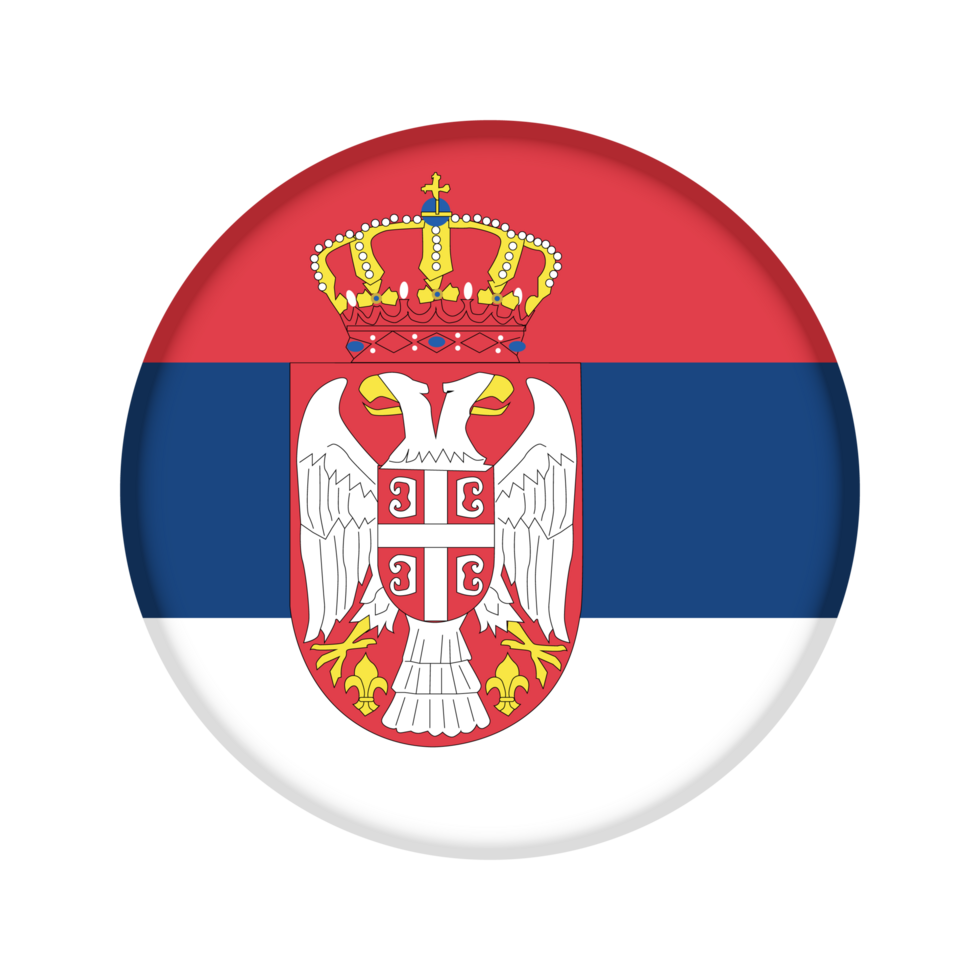 Round flag of Serbia png
