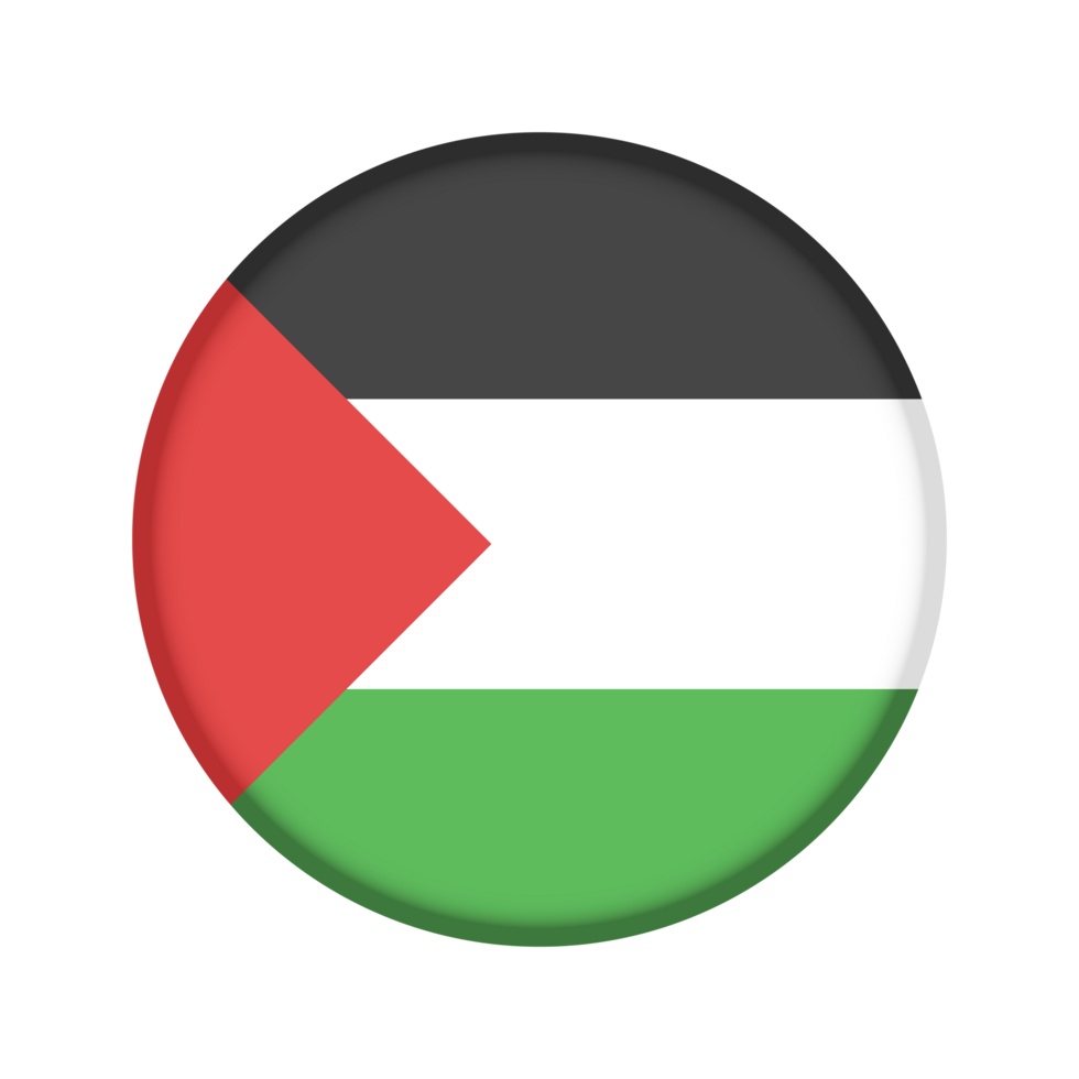 Round flag of Palestine png
