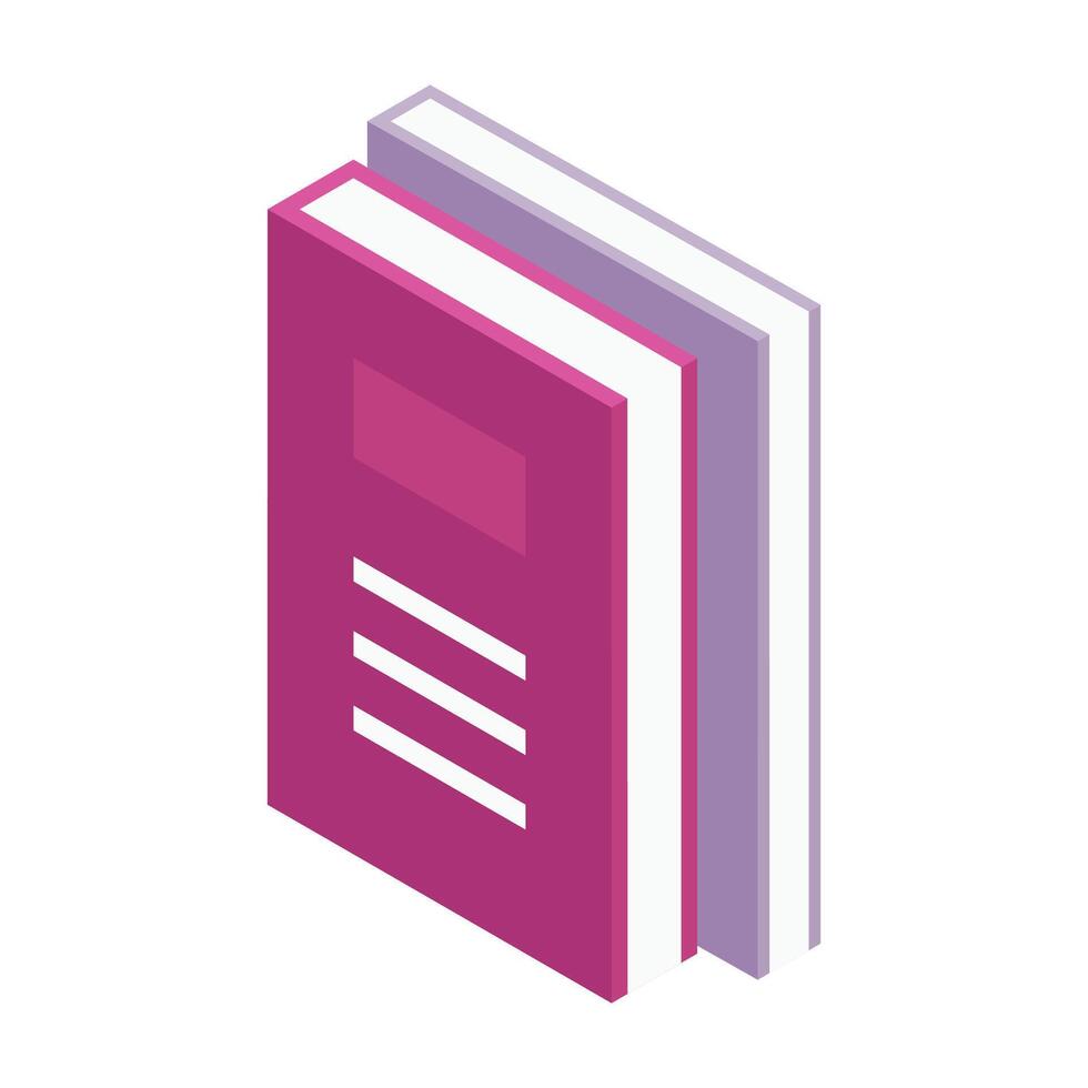 Hand drawn flat design stack of books on white background vector