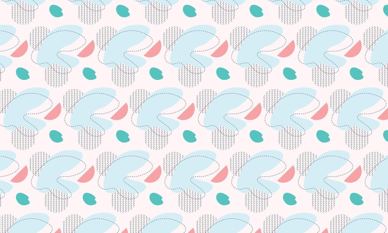 Flat abstract doodle pattern design background vector