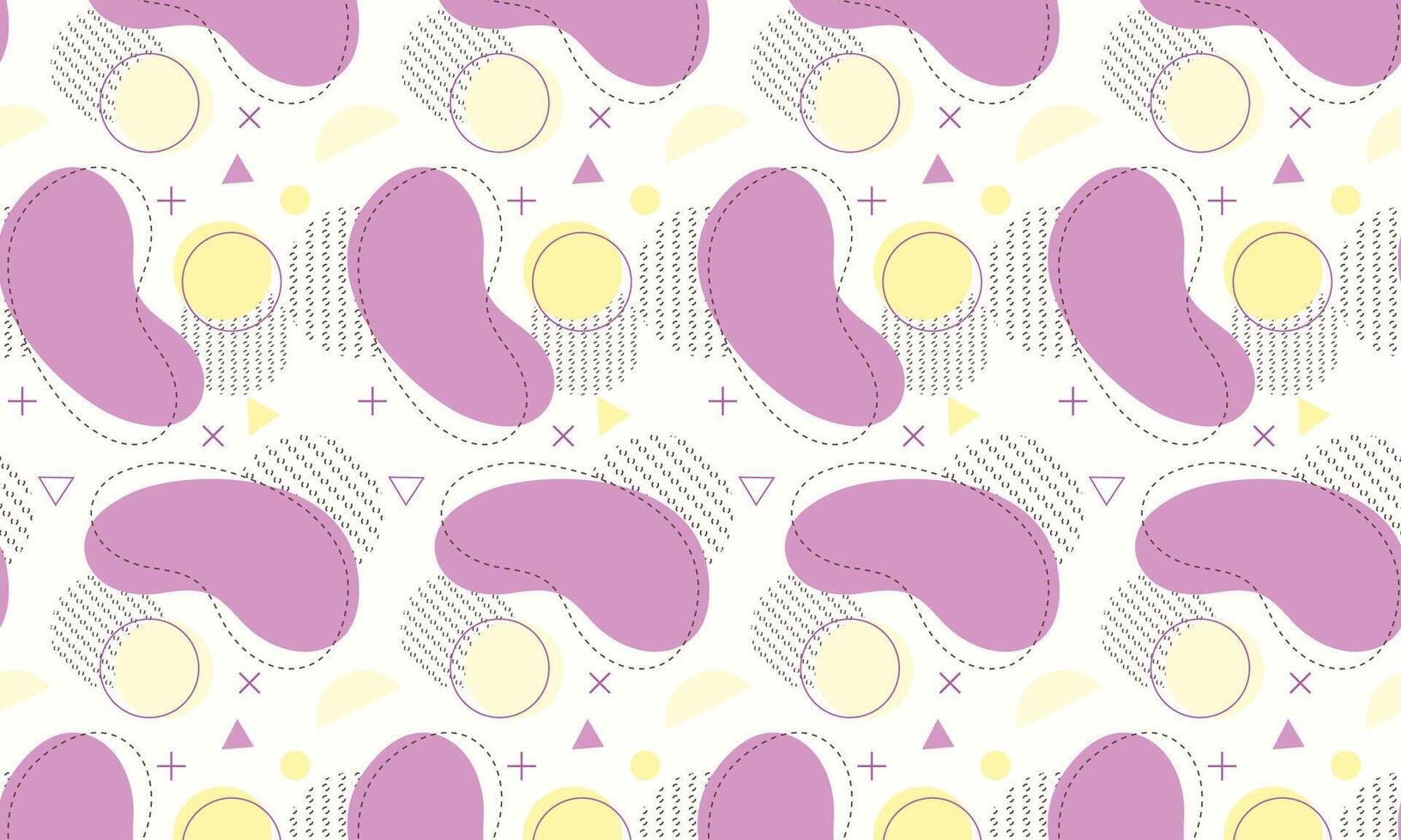 Flat abstract doodle pattern design background vector