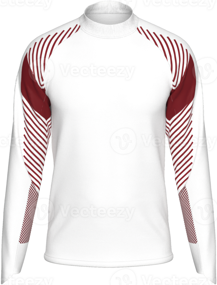 Mockup Template Jersey Football Long Sleeves Goalkeeper T Shirt Soccer Front Facing View 3D Rendering on transparent background cutout for artwork graphic design. png