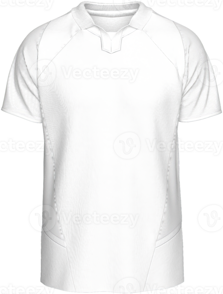 Mockup Template Jersey Football T Shirt Soccer Front Facing View 3D Rendering on transparent background cutout for artwork graphic design. png
