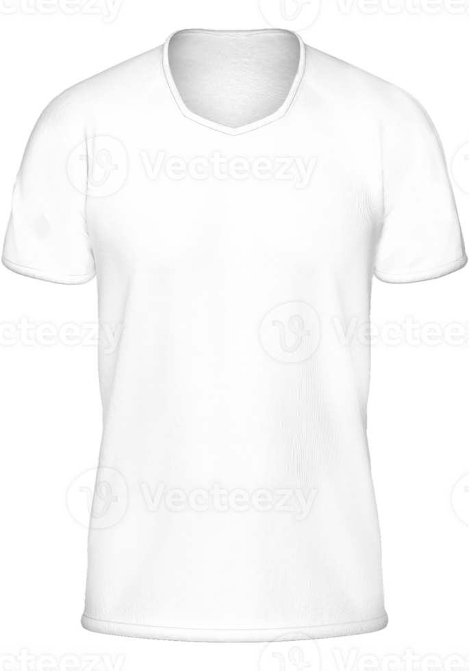 Mockup Template Jersey Football T Shirt Soccer Front Facing View 3D Rendering on transparent background cutout for artwork graphic design. png