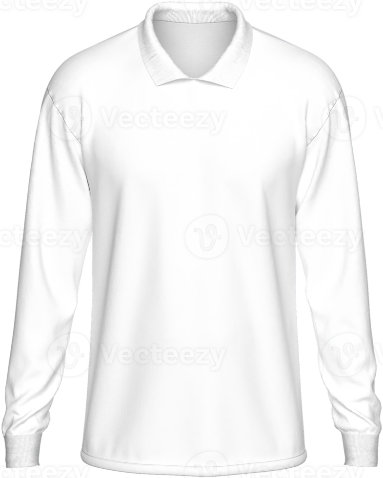 Mockup Template Jersey Football Long Sleeves Goalkeeper T Shirt Soccer Front Facing View 3D Rendering on transparent background cutout for artwork graphic design. png