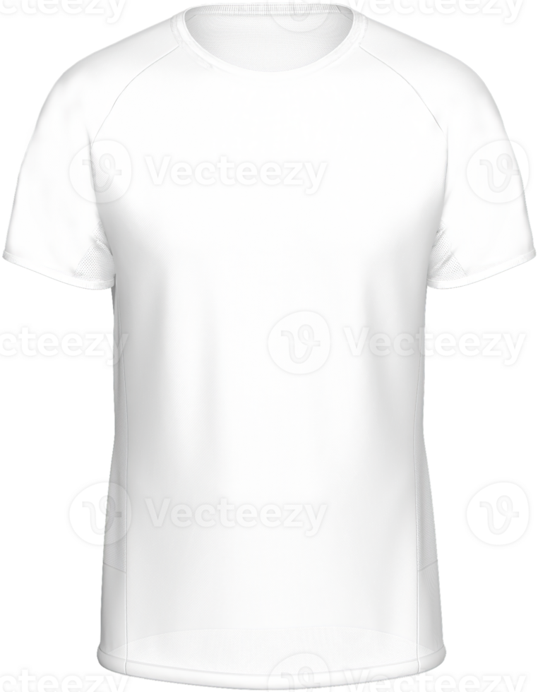Mockup Template Jersey Football T Shirt Soccer Front Facing View 3D Rendering on transparent background cutout for artwork graphic design. png