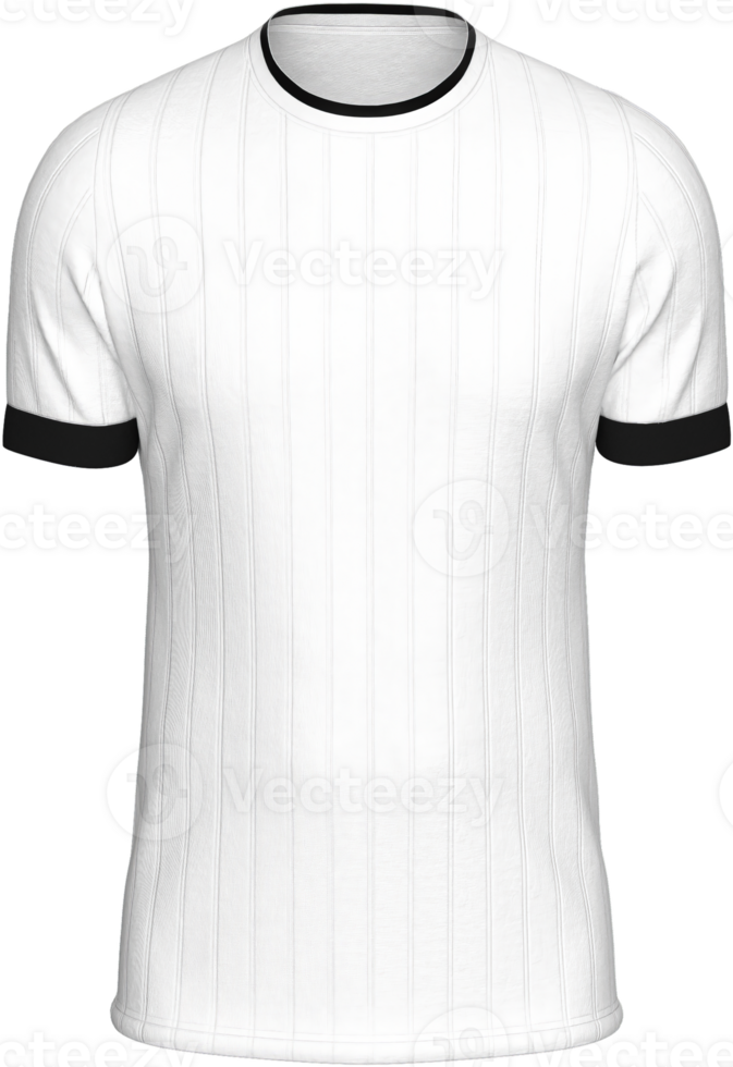 Mockup Template Jersey Football T Shirt Soccer Front Facing View 3D Rendering on transparent background cutout for artwork graphic design. png