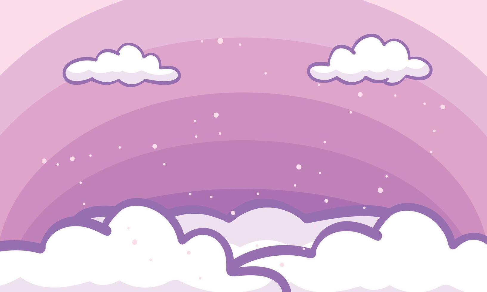 Colorful clouds background with stars magical design vector