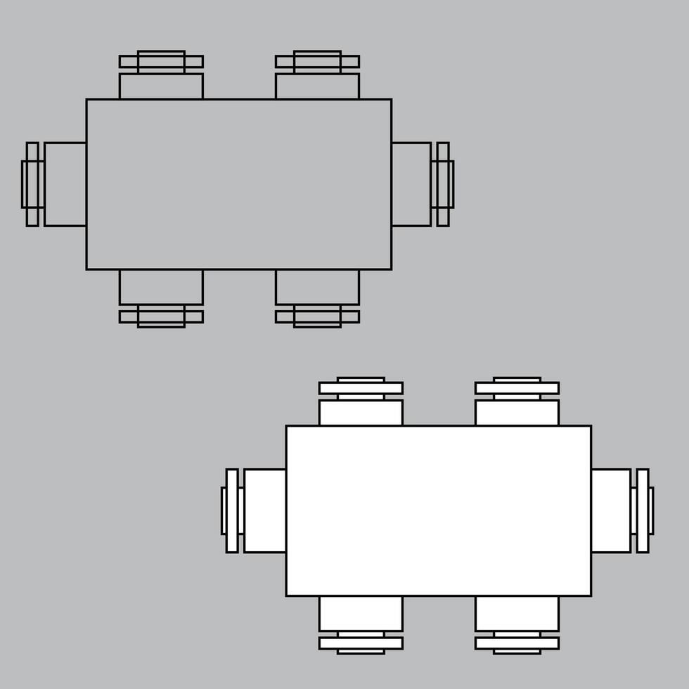 Top view chair icon for house plan design. chair icon outline. chair icon outline vector
