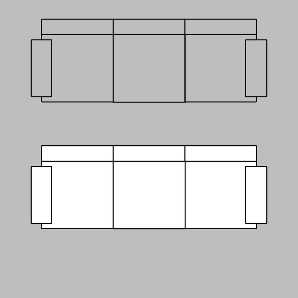 Top view chair icon for house plan design. chair icon outline. chair icon outline vector