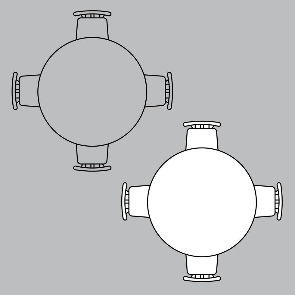 Top view chair icon for house plan design. chair icon outline. chair icon outline vector
