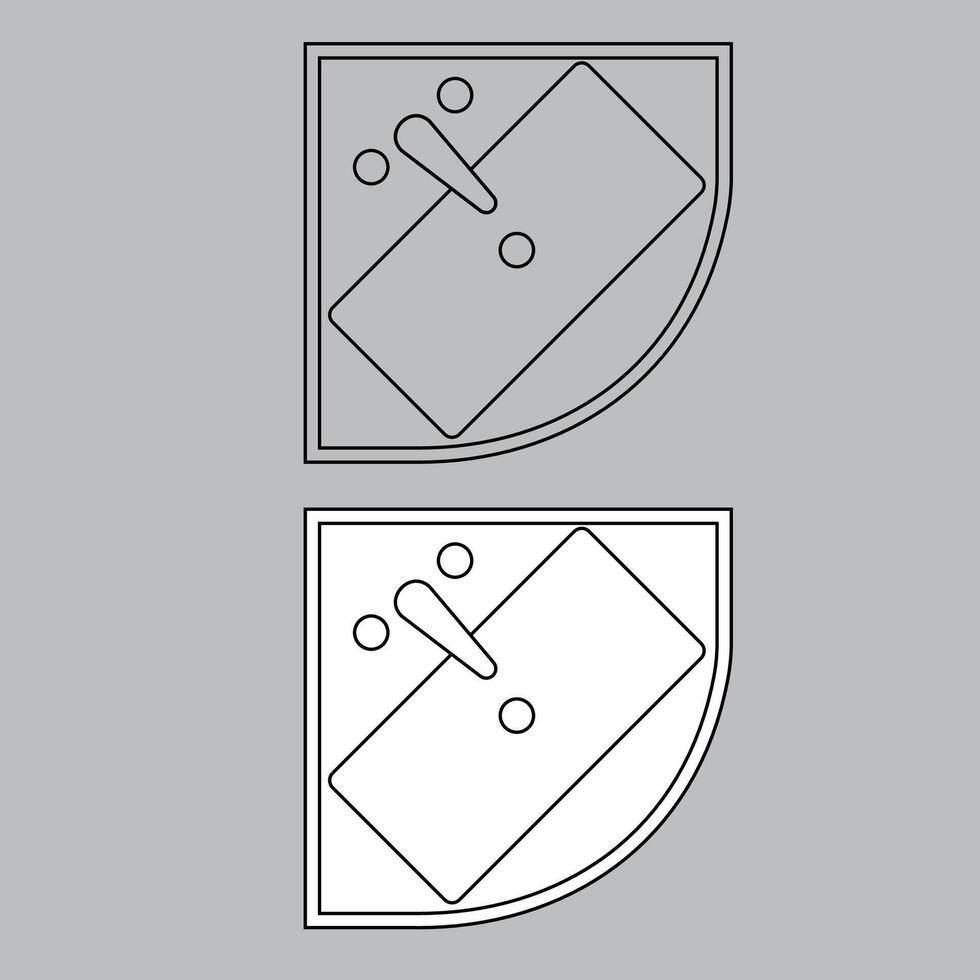Top view sink icon for house plan design. sink icon outline. sink icon outline vector