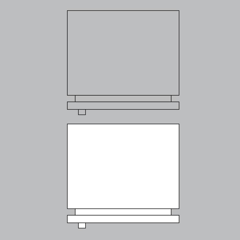 Top view refrigerator icon for house plan design. refrigerator icon outline. refrigerator icon outline vector