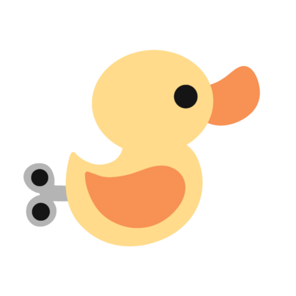 Yellow rubber duck illustration png
