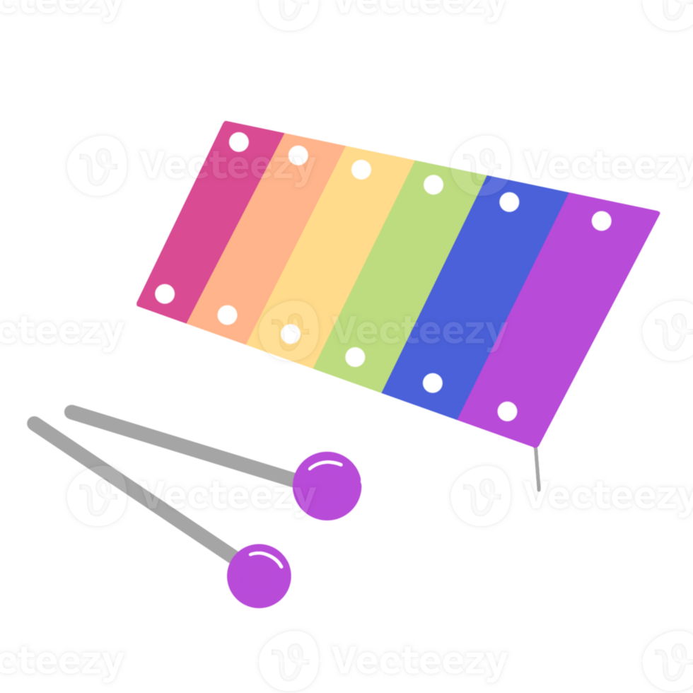Kid xylophone toy illustration png