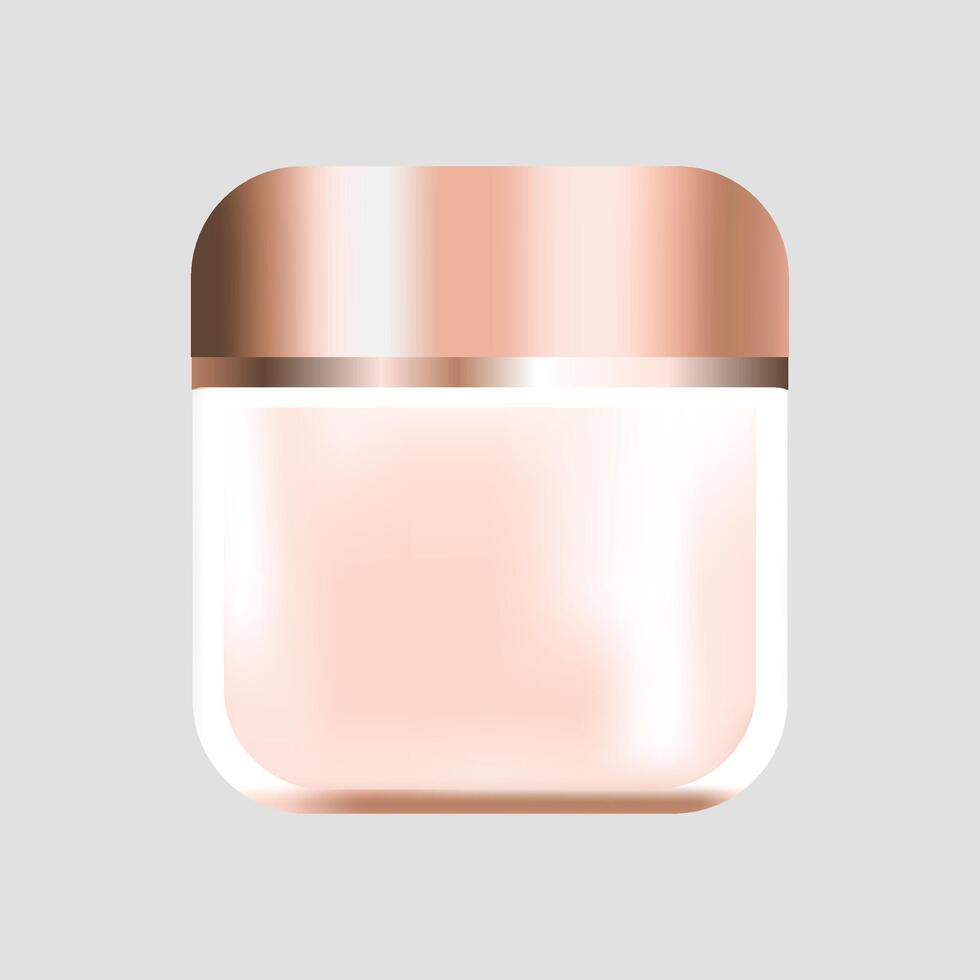 Cream Cosmetic Blank Tube on white vector