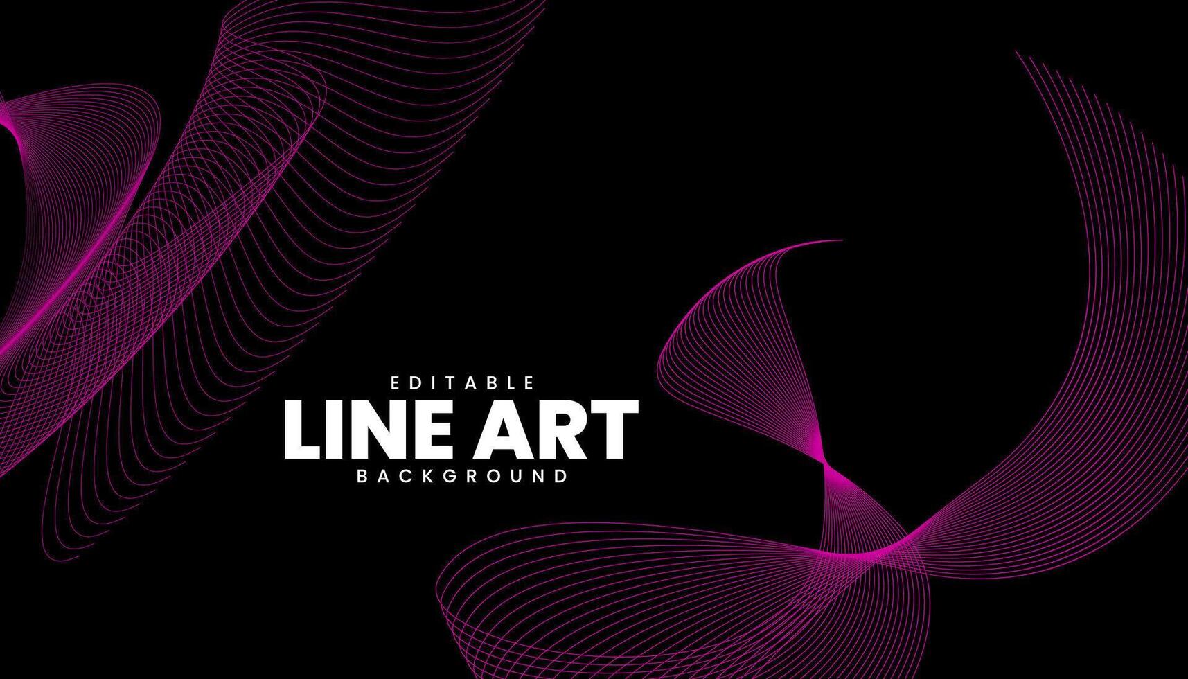 editable line wave background vector