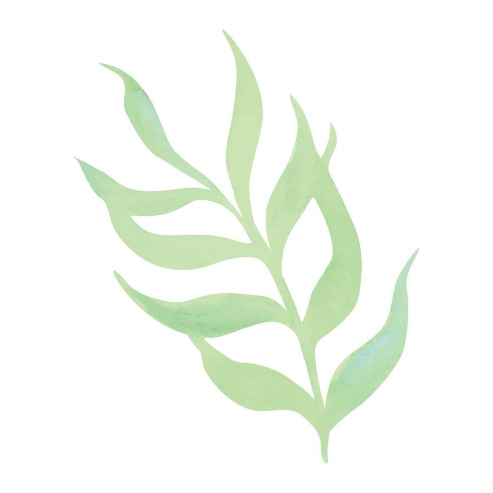 Beautiful bouquet of watercolor flowers and leaves. Watercolor floral element vector