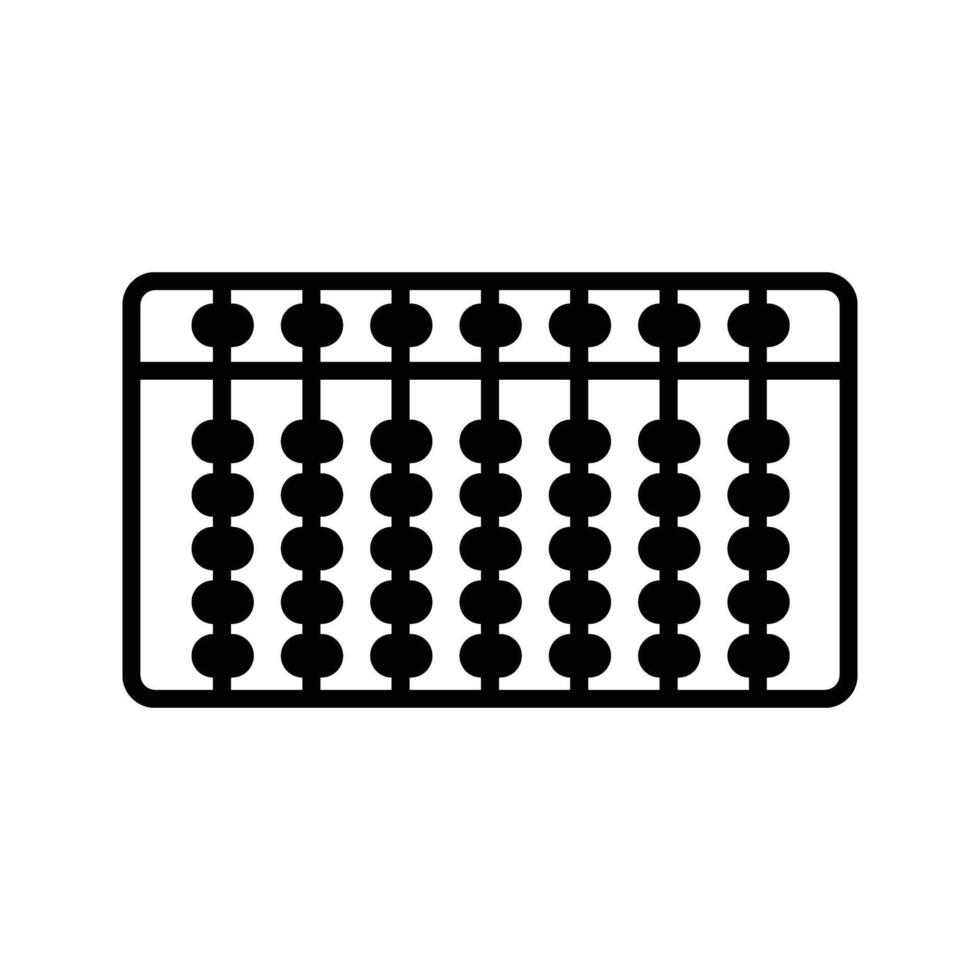 abacus, calculating tools icon vector