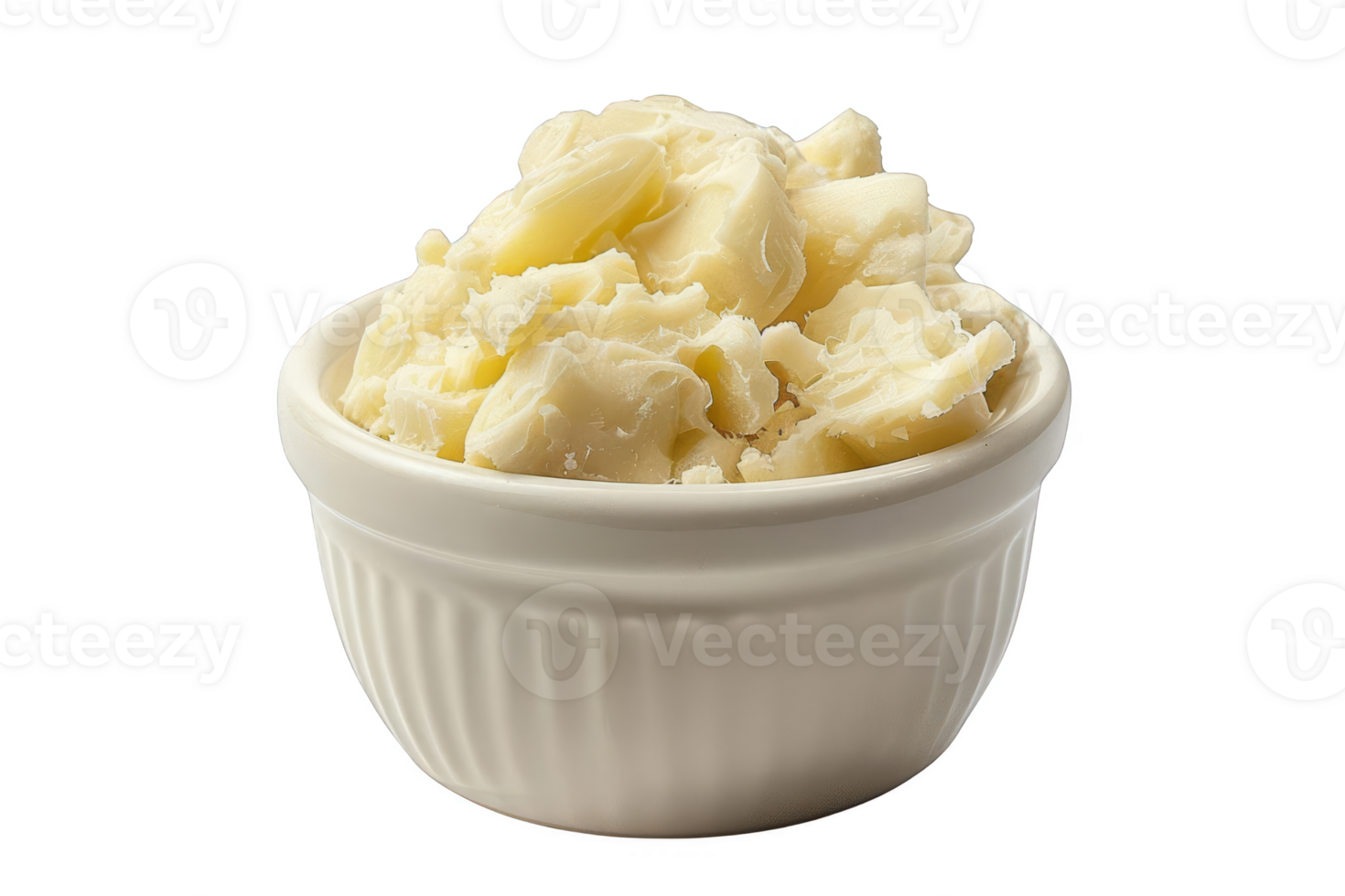 A close-up of a white bowl filled with creamy butter. Perfect for culinary, dairy, and food-related concepts and designs. png