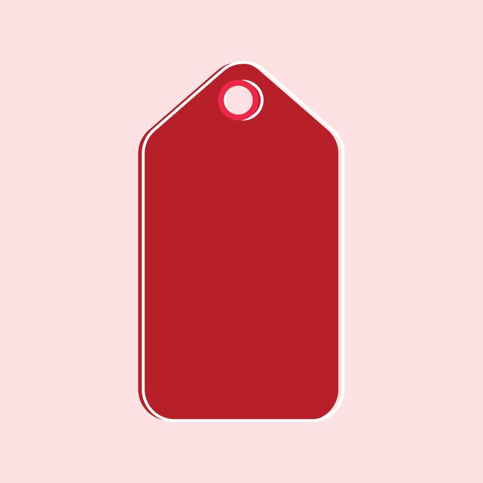 Red label design on white background vector