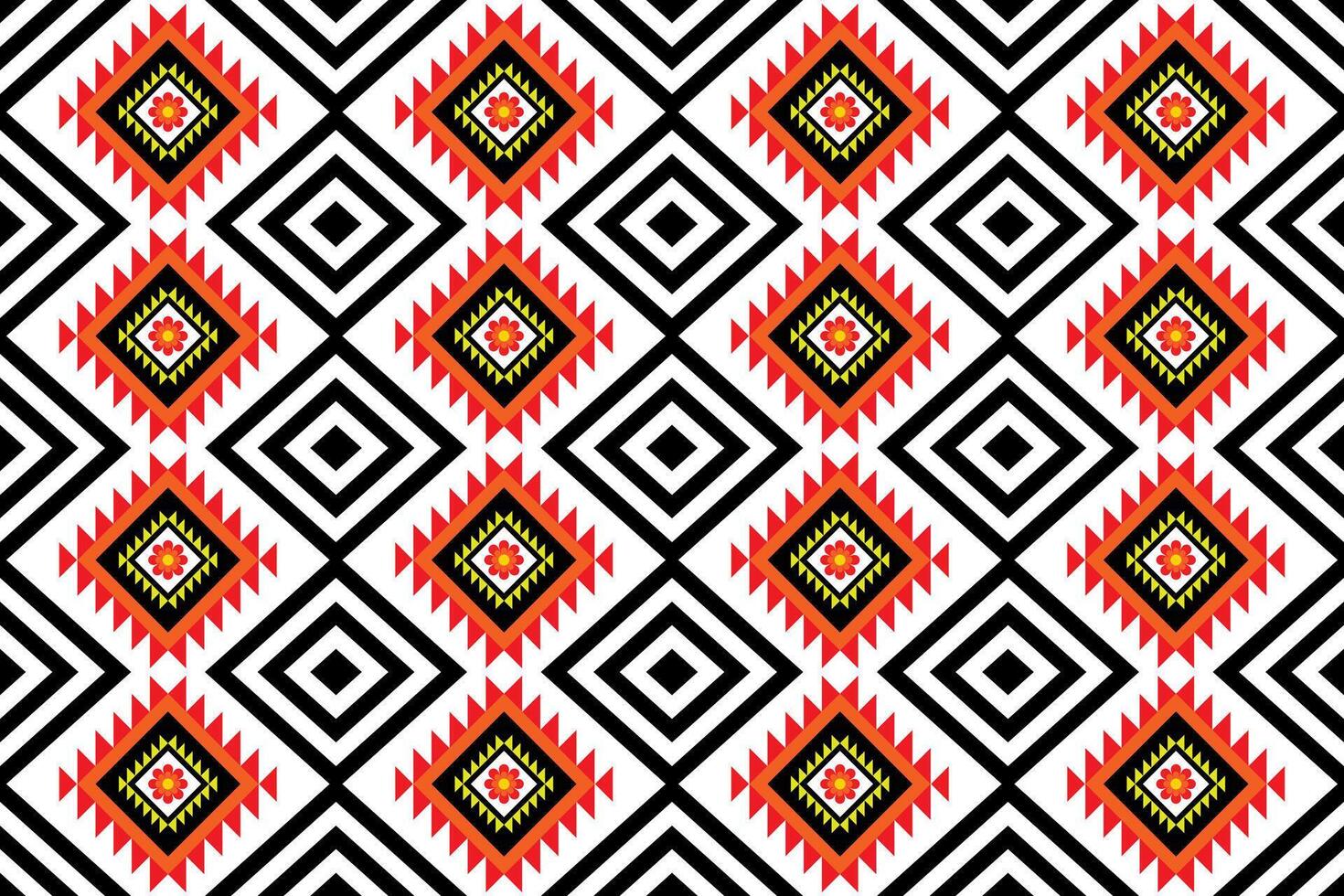 Geometric African American oriental seamless pattern vector