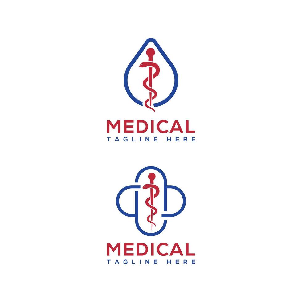 Medical Logo design modern minimal concept template vector