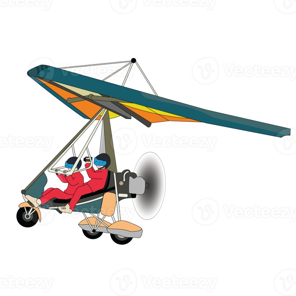 Preparation for flights on paramotors. Flying on paramotor. tricycle painting png