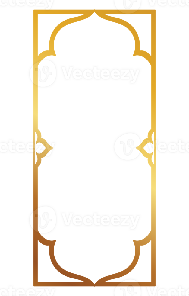 Golden frame for name tag Vintage prayer frame for decoration. png