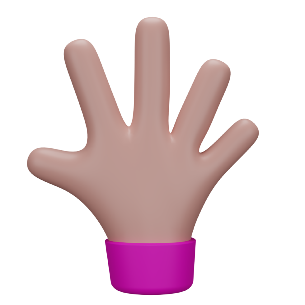 3d rendering of hand png