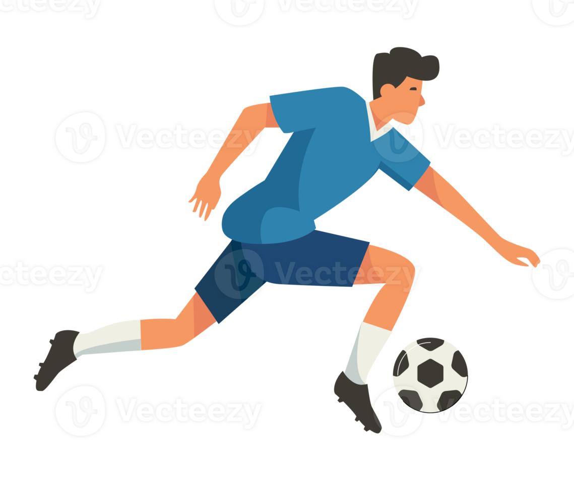 Soccer player running with ball png