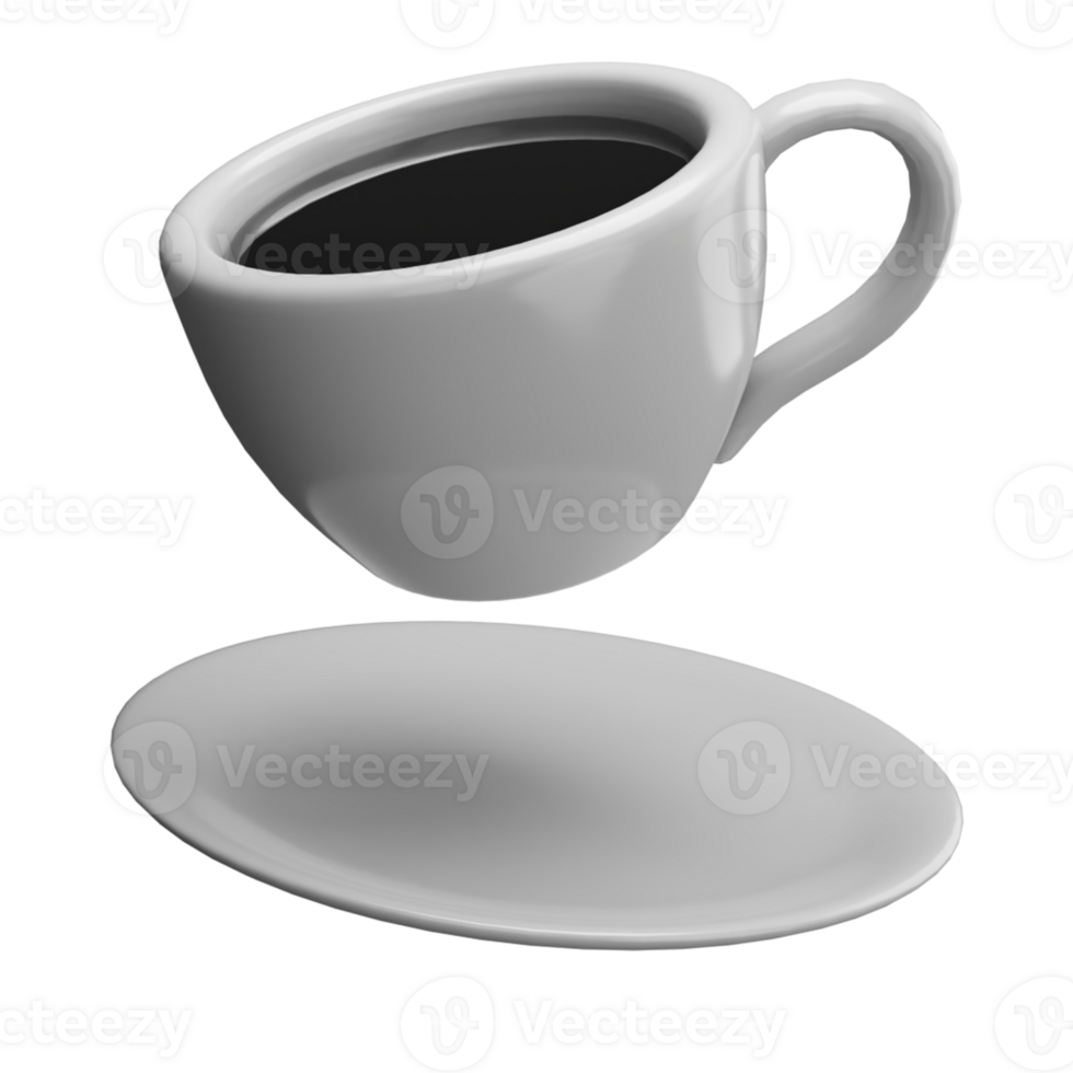 3d rendering of cute coffee png