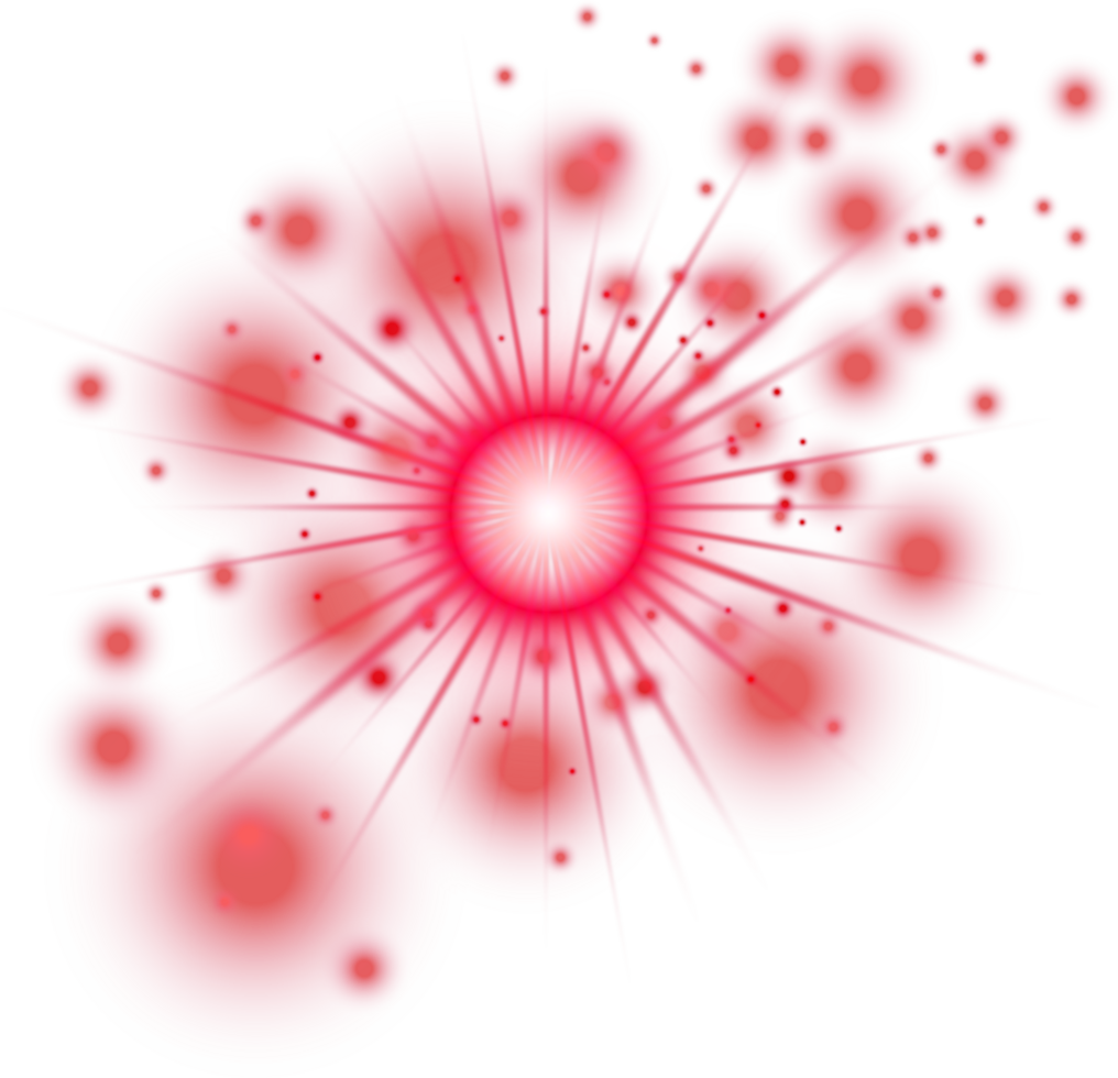 Red light lens flares png