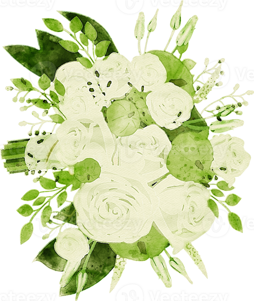 Flora Wedding Bouquet Watercolor illustration png
