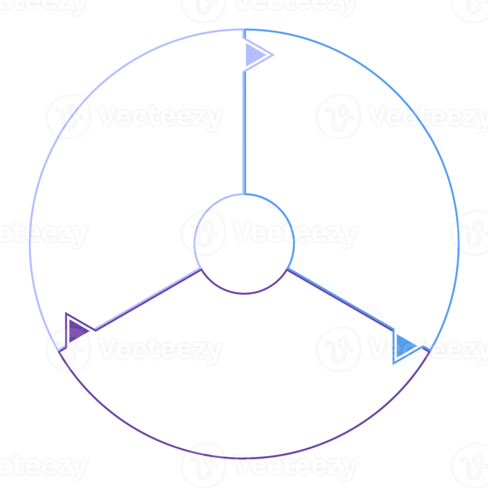 Blue tone circle infographic with 3 steps, process or options. Presentation slide template. png