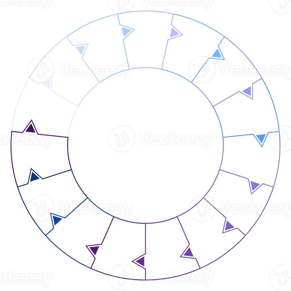 Blue tone circle infographic with 15 steps, process or options. Presentation slide template. png
