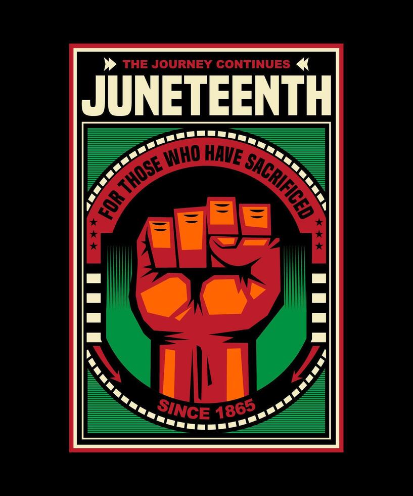 The Journey Continues Juneteenth vector