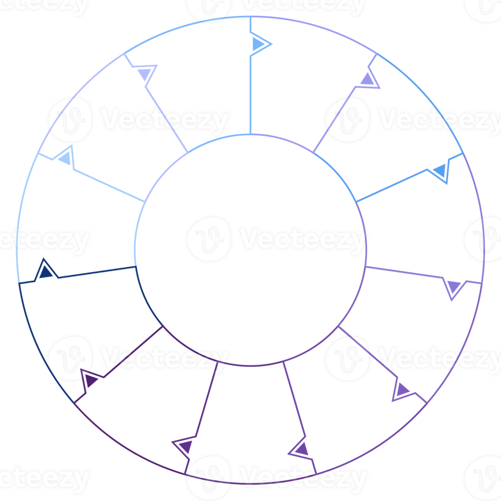 Blue tone circle infographic with 11 steps, process or options. Presentation slide template. png