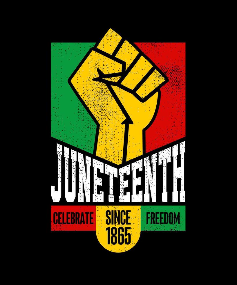 Juneteenth Celebrate Since 1865 vector