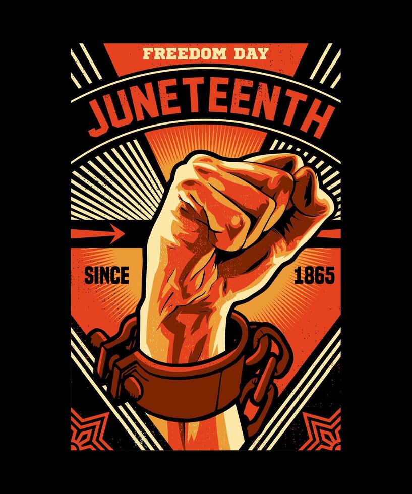 Freedom Day Juneteenth Since 1865 vector