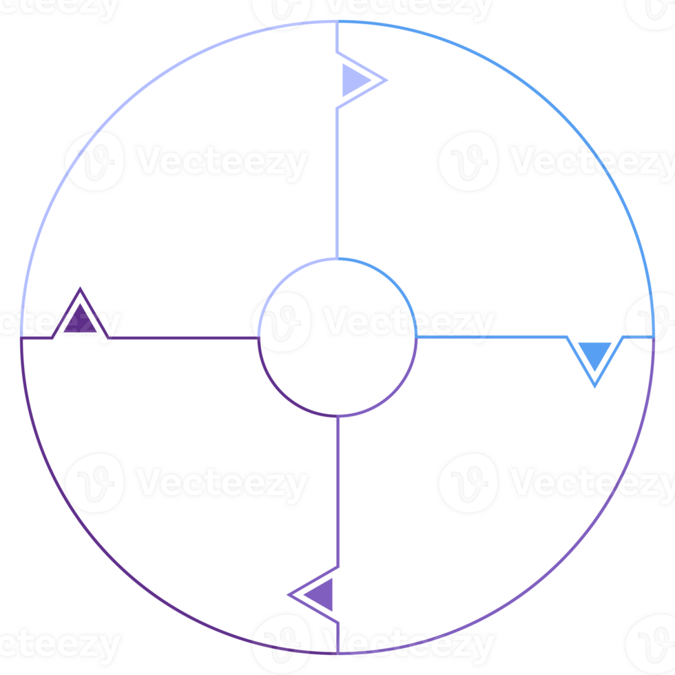 Blue tone circle infographic with 4 steps, process or options. Presentation slide template. png