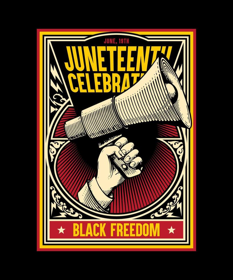 Juneteenth Celebration Black Freedom vector